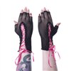 Gants WREN LACE UP Noir / Rose