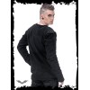 Sweat Shirt Queen Of Darkness Gothique Black Sweater With Studs On Shoulders