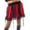 Jupe Queen Of Darkness Gothique Red Miniskirt With Black Net Layer
