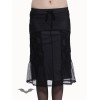 Jupe Queen Of Darkness Gothique Knee Length Grey Skirt With Laces