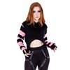 Sweat Shirts Femme CUTE KITTY Noir / Rose