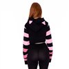 Sweat Shirts Femme CUTE KITTY Noir / Rose