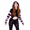 Sweat Shirts Femme CUTE KITTY Noir / Rose