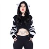Sweat Shirts Femme CUTE KITTY Noir / Blanc