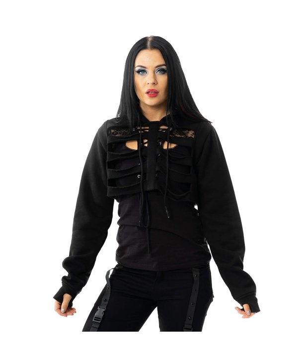 Sweat Shirts Femme RIBCAGE Noir
