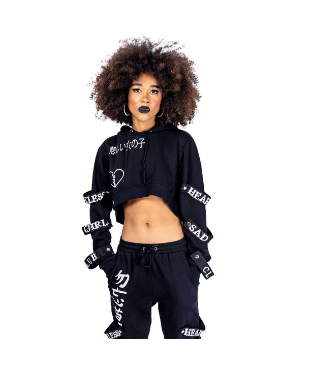Sweat Shirts Femme SAD GIRL CLUB Noir