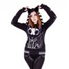Sweat Shirts Femme SKELETON CAT Noir