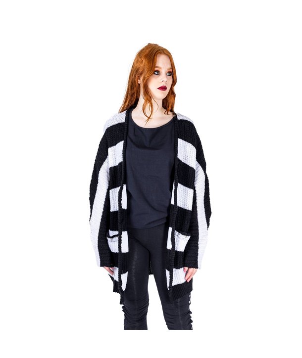 Cardigans Femme IN A DAZE Noir / Blanc