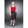 Jupe Queen Of Darkness Gothique Knee-Length Skirt With Ruching And Lacin