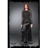 Jupe Queen Of Darkness Gothique Long Latex Skirt With Buckles