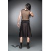 Kilt Queen Of Darkness Gothique Black Kilt With Buckles And Side Pocket