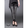 Leggings Queen Of Darkness Gothique Black Leggings With Lacing Print