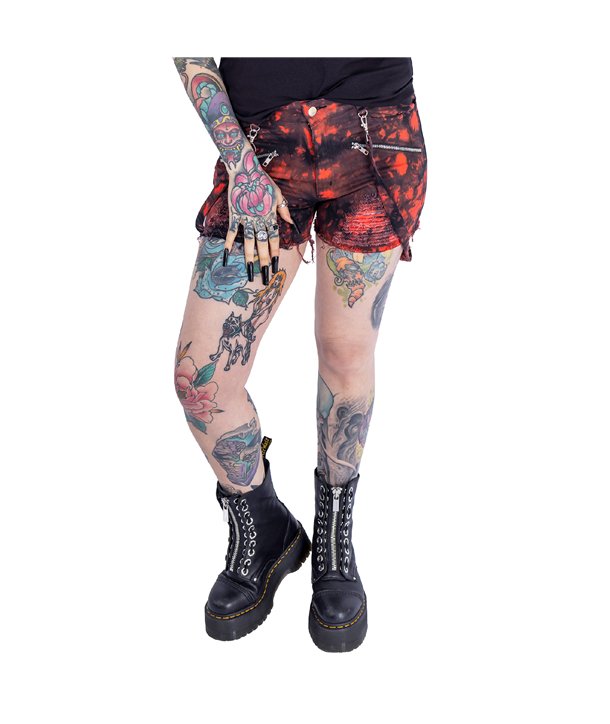 Shorts Femme DEMELZA Noir / Rouge
