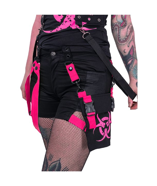Shorts Femme DANGER ZONE Noir / Rose