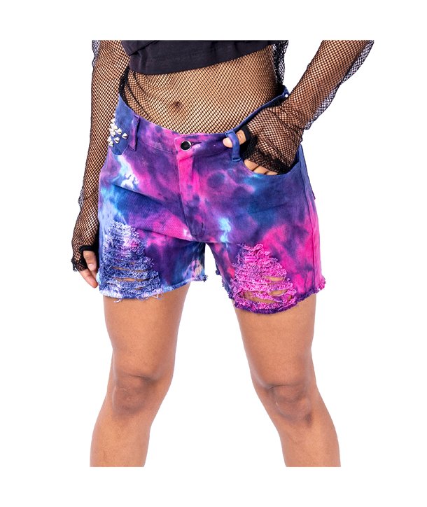 Shorts Femme GAIA Tie Dye Bleu