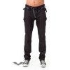 Pantalon Queen Of Darkness Gothique Trousers With Diagonal Zipper