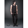Pantalon Queen Of Darkness Gothique Tight Fit Black Trousers With Zippers