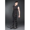 Pantalon Queen Of Darkness Gothique Black Used-Look Pants