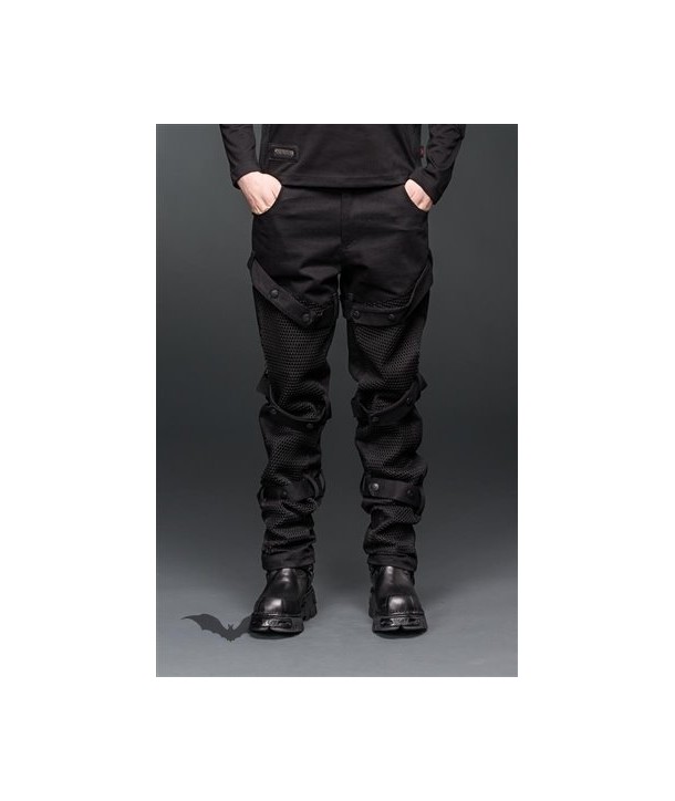 Pantalon Queen Of Darkness Gothique Pants With Many Net Applications And Bon