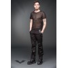 Pantalon Queen Of Darkness Gothique Trousers With Black Fake-Leather Applica