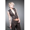 Debardeur Queen Of Darkness Gothique Black Military Style Vest