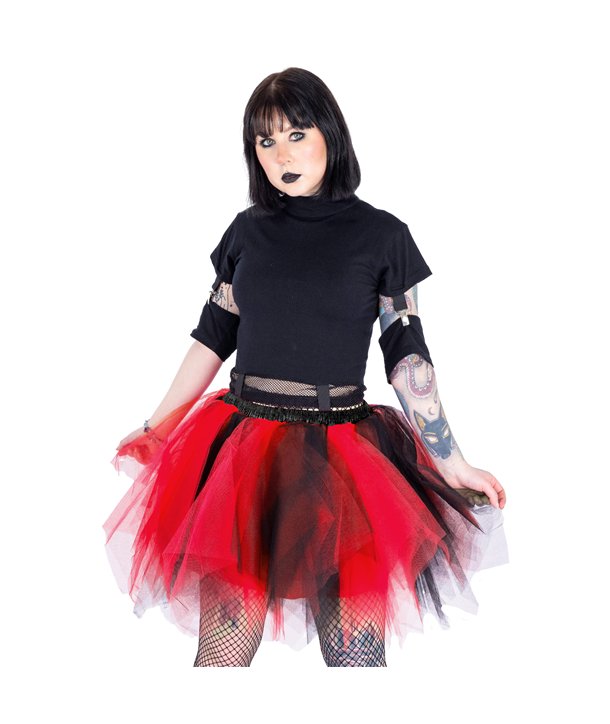 Jupes Femme CAELIA Noir / Rouge