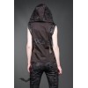 Debardeur Queen Of Darkness Gothique Vest With Hood And Buttons