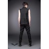 Debardeur Queen Of Darkness Gothique Asymmetrical Vest With Band Collar