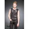 Debardeur Queen Of Darkness Gothique Vest With Metal Plate Look Applications