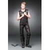 Debardeur Queen Of Darkness Gothique Vest With Metal Plate Look Applications