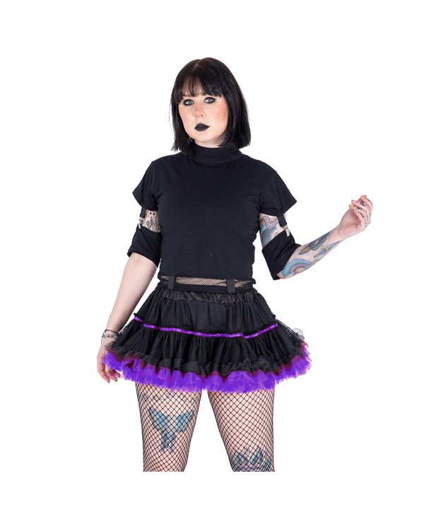 Jupes Femme SOFRA Noir / Violet