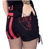 Shorts Femme ARACHNE Noir / Rouge
