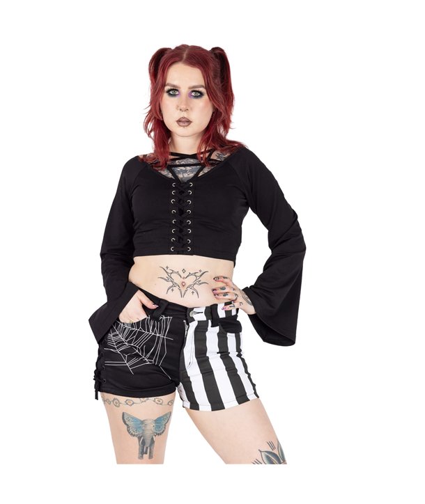 Shorts Femme ARACHNE Noir / Blanc