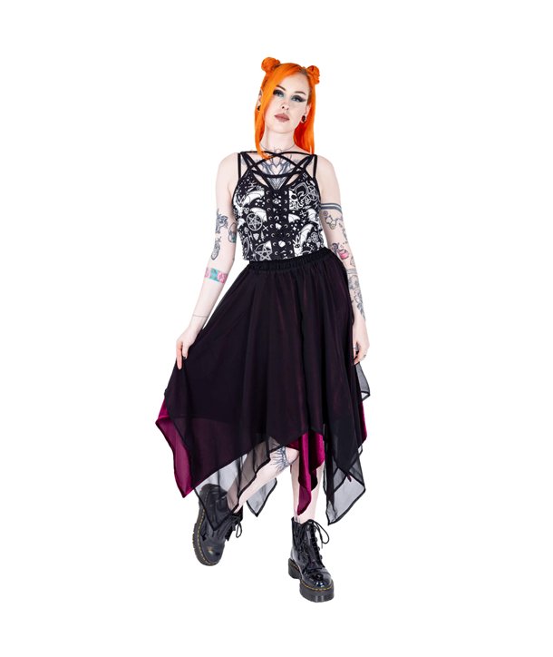 Jupes Femme OCEANE Noir / Rouge