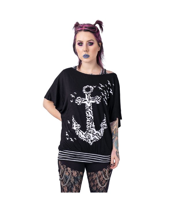 Tops Femme BIRD ANCHOR Noir