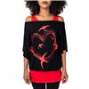 Tops Femme BIRDIE HEART Noir / Rouge