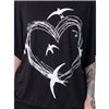 Tops Femme BIRDIE HEART Noir / Blanc
