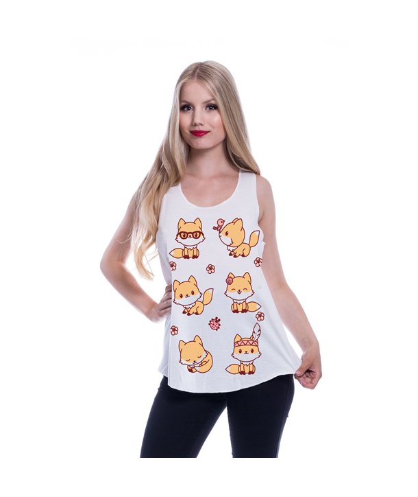 Vestes Femme CUTE FOX Blanc