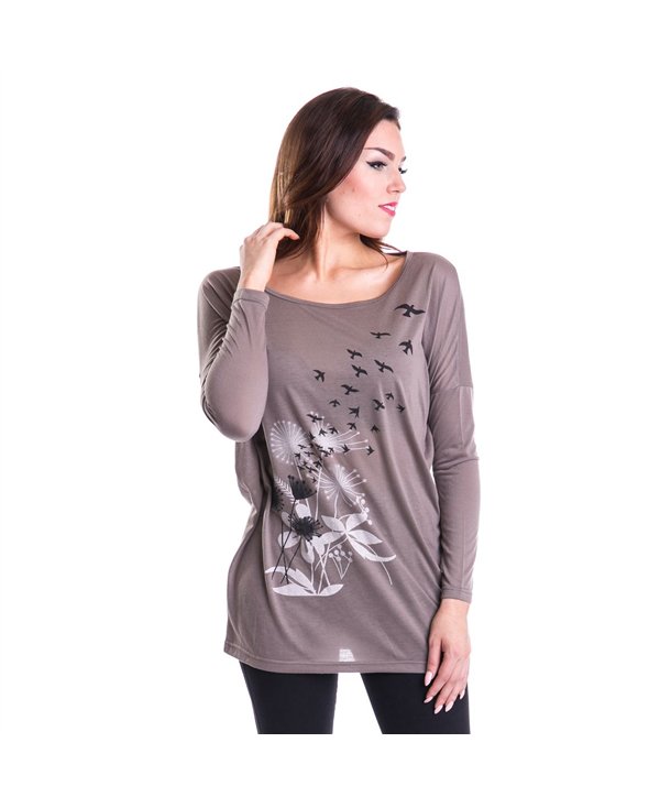 Tops Femme FLOCK LONGSLEEVE Marron