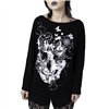 Tops Femme GRUNGE SKULL Noir