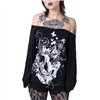 Tops Femme GRUNGE SKULL Noir