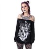 Tops Femme GRUNGE SKULL Noir