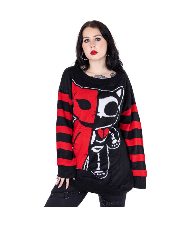Pulls Femme HALF DEAD CAT Noir