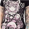 Tee Shirts Femme KAWAII T Noir