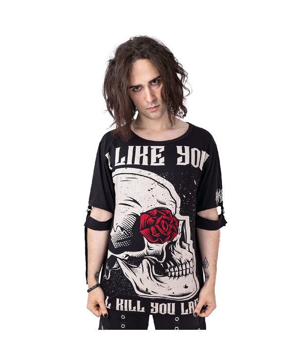 Polos Homme I'LL KILL YOU LAST Noir