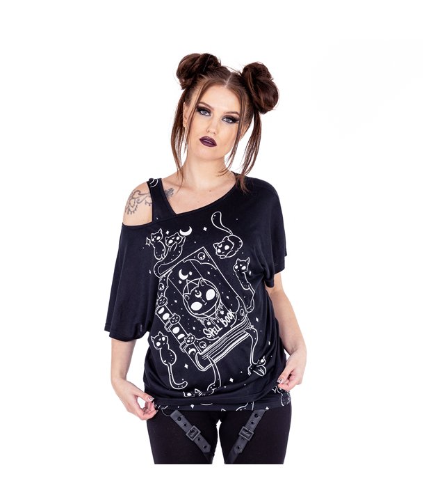 Tops Femme KITTY SPELLBOOK Noir