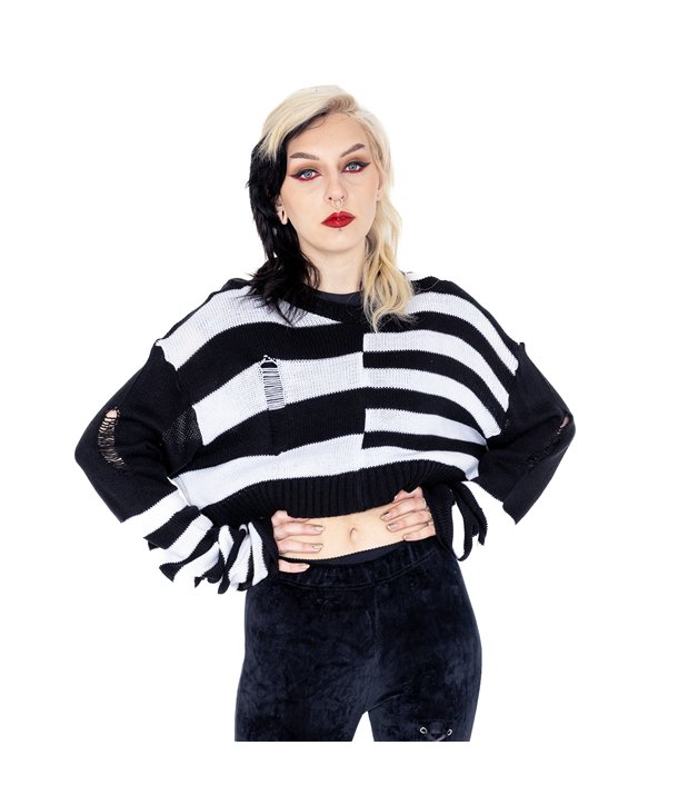 Pulls Femme LAYLA Noir / Blanc