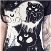 Tee Shirts Femme MIDNIGHT KITTY T Noir