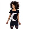 Tee Shirts Femme MOON SKULL T Noir