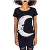 Tee Shirts Femme MOON SKULL T Noir